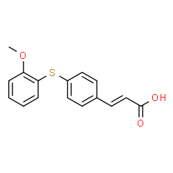 ChemSpider 2D Image | (2E)-3-{4-[(2-Methoxyphenyl)sulfanyl]phenyl}acrylic acid | C16H14O3S
