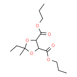 ChemSpider 2D Image | Dipropyl 2-ethyl-2-methyl-1,3-dioxolane-4,5-dicarboxylate | C14H24O6