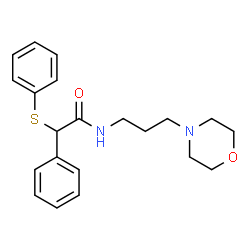 ChemSpider 2D Image | N-[3-(4-Morpholinyl)propyl]-2-phenyl-2-(phenylsulfanyl)acetamide | C21H26N2O2S