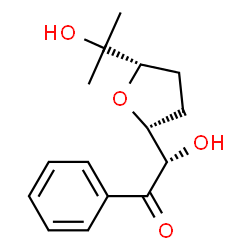 ChemSpider 2D Image | (6S)-3,6-Anhydro-4,5-dideoxy-6-(2-hydroxy-2-propanyl)-1-phenyl-D-threo-hexose | C15H20O4