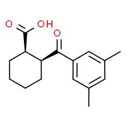 ChemSpider 2D Image | (1R,2S)-2-(3,5-Dimethylbenzoyl)cyclohexanecarboxylic acid | C16H20O3