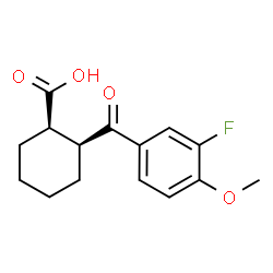 ChemSpider 2D Image | (1R,2S)-2-(3-Fluoro-4-methoxybenzoyl)cyclohexanecarboxylic acid | C15H17FO4