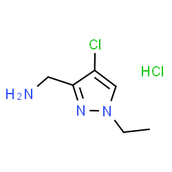 ChemSpider 2D Image | 1-(4-CHLORO-1-ETHYLPYRAZOL-3-YL)METHANAMINE HYDROCHLORIDE | C6H11Cl2N3