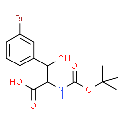 ChemSpider 2D Image | 3-Bromo-N-(tert-butoxycarbonyl)-beta-hydroxyphenylalanine | C14H18BrNO5