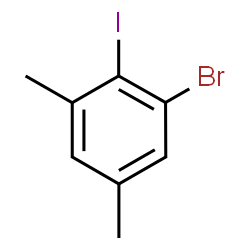 ChemSpider 2D Image | 1-Bromo-2-iodo-3,5-dimethylbenzene | C8H8BrI