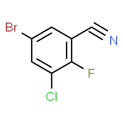 ChemSpider 2D Image | 5-Bromo-3-chloro-2-fluorobenzonitrile | C7H2BrClFN