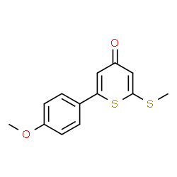ChemSpider 2D Image | 2-(4-Methoxyphenyl)-6-(methylsulfanyl)-4H-thiopyran-4-one | C13H12O2S2