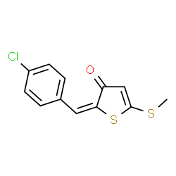 ChemSpider 2D Image | (2E)-2-(4-Chlorobenzylidene)-5-(methylsulfanyl)-3(2H)-thiophenone | C12H9ClOS2