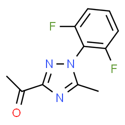 ChemSpider 2D Image | 1-[1-(2,6-Difluorophenyl)-5-methyl-1H-1,2,4-triazol-3-yl]ethanone | C11H9F2N3O