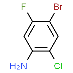 ChemSpider 2D Image | 4-Bromo-2-chloro-5-fluoroaniline | C6H4BrClFN