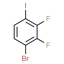 ChemSpider 2D Image | 1-Bromo-2,3-difluoro-4-iodobenzene | C6H2BrF2I