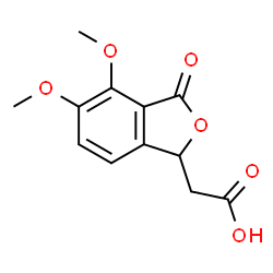 ChemSpider 2D Image | (4,5-Dimethoxy-3-oxo-1,3-dihydro-2-benzofuran-1-yl)acetic acid | C12H12O6