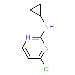 ChemSpider 2D Image | 4-Chloro-N-cyclopropyl-2-pyrimidinamine | C7H8ClN3