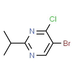 ChemSpider 2D Image | 5-Bromo-4-chloro-2-isopropylpyrimidine | C7H8BrClN2