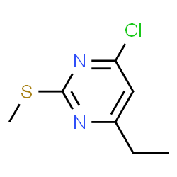 ChemSpider 2D Image | 4-Chloro-6-ethyl-2-(methylsulfanyl)pyrimidine | C7H9ClN2S