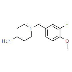 ChemSpider 2D Image | 1-(3-Fluoro-4-methoxybenzyl)-4-piperidinamine | C13H19FN2O