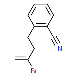 ChemSpider 2D Image | 2-(3-Bromo-3-buten-1-yl)benzonitrile | C11H10BrN