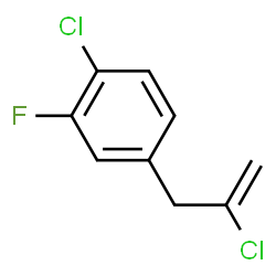 ChemSpider 2D Image | 1-Chloro-4-(2-chloro-2-propen-1-yl)-2-fluorobenzene | C9H7Cl2F