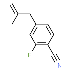 ChemSpider 2D Image | 2-Fluoro-4-(2-methyl-2-propen-1-yl)benzonitrile | C11H10FN