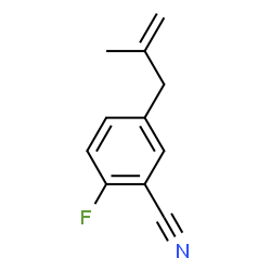 ChemSpider 2D Image | 2-Fluoro-5-(2-methyl-2-propen-1-yl)benzonitrile | C11H10FN