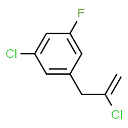 ChemSpider 2D Image | 1-Chloro-3-(2-chloro-2-propen-1-yl)-5-fluorobenzene | C9H7Cl2F