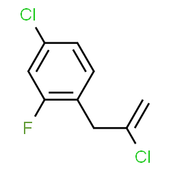 ChemSpider 2D Image | 4-Chloro-1-(2-chloro-2-propen-1-yl)-2-fluorobenzene | C9H7Cl2F
