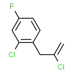 ChemSpider 2D Image | 2-Chloro-1-(2-chloro-2-propen-1-yl)-4-fluorobenzene | C9H7Cl2F