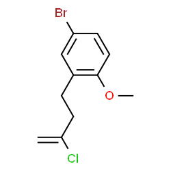 ChemSpider 2D Image | 4-Bromo-2-(3-chloro-3-buten-1-yl)-1-methoxybenzene | C11H12BrClO