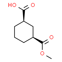 ChemSpider 2D Image | (1R,3S)-3-(Methoxycarbonyl)cyclohexanecarboxylic acid | C9H14O4