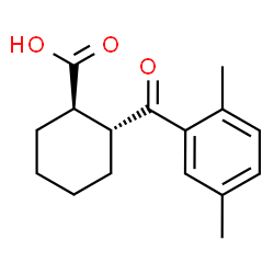 ChemSpider 2D Image | (1R,2R)-2-(2,5-Dimethylbenzoyl)cyclohexanecarboxylic acid | C16H20O3