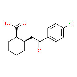 ChemSpider 2D Image | (1R,2R)-2-[2-(4-Chlorophenyl)-2-oxoethyl]cyclohexanecarboxylic acid | C15H17ClO3