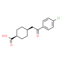 ChemSpider 2D Image | cis-4-[2-(4-Chlorophenyl)-2-oxoethyl]cyclohexanecarboxylic acid | C15H17ClO3