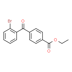 ChemSpider 2D Image | Ethyl 4-(2-bromobenzoyl)benzoate | C16H13BrO3