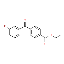ChemSpider 2D Image | Ethyl 4-(3-bromobenzoyl)benzoate | C16H13BrO3