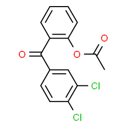 ChemSpider 2D Image | 2-(3,4-Dichlorobenzoyl)phenyl acetate | C15H10Cl2O3