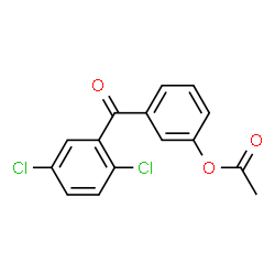 ChemSpider 2D Image | 3-(2,5-Dichlorobenzoyl)phenyl acetate | C15H10Cl2O3
