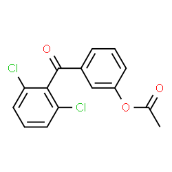 ChemSpider 2D Image | 3-(2,6-Dichlorobenzoyl)phenyl acetate | C15H10Cl2O3