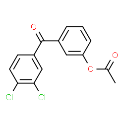ChemSpider 2D Image | 3-(3,4-Dichlorobenzoyl)phenyl acetate | C15H10Cl2O3