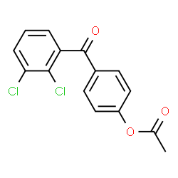 ChemSpider 2D Image | 4-(2,3-Dichlorobenzoyl)phenyl acetate | C15H10Cl2O3