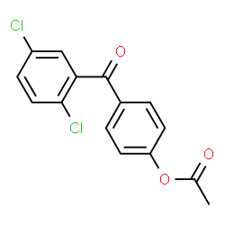 ChemSpider 2D Image | 4-(2,5-Dichlorobenzoyl)phenyl acetate | C15H10Cl2O3