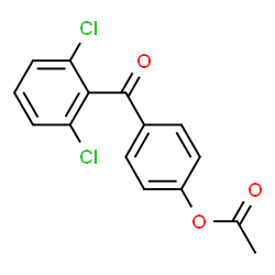 ChemSpider 2D Image | 4-(2,6-Dichlorobenzoyl)phenyl acetate | C15H10Cl2O3