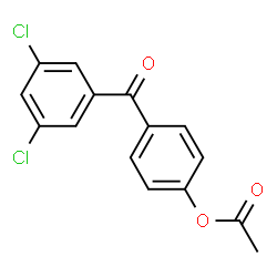 ChemSpider 2D Image | 4-(3,5-Dichlorobenzoyl)phenyl acetate | C15H10Cl2O3