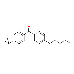 ChemSpider 2D Image | [4-(2-Methyl-2-propanyl)phenyl](4-pentylphenyl)methanone | C22H28O