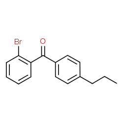 ChemSpider 2D Image | 2-Bromo-4'-n-propylbenzophenone | C16H15BrO