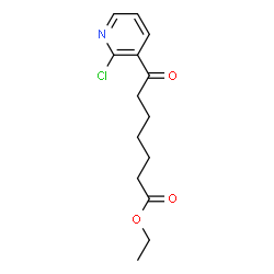 ChemSpider 2D Image | Ethyl 7-(2-chloro-3-pyridyl)-7-oxoheptanoate | C14H18ClNO3