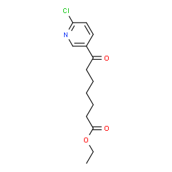 ChemSpider 2D Image | Ethyl 7-(6-chloro-3-pyridinyl)-7-oxoheptanoate | C14H18ClNO3
