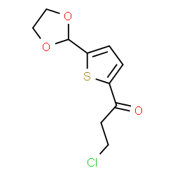 ChemSpider 2D Image | 2-Chloroethyl 5-(1,3-dioxolan-2-yl)-2-thienyl ketone | C10H11ClO3S