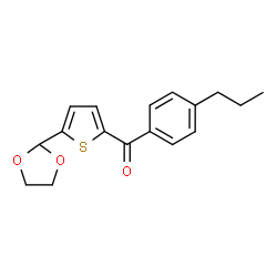 ChemSpider 2D Image | 5-(1,3-Dioxolan-2-yl)-2-(4-propylbenzoyl)thiophene | C17H18O3S