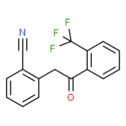 ChemSpider 2D Image | 2-[2-oxo-2-[2-(trifluoromethyl)phenyl]ethyl]benzonitrile | C16H10F3NO