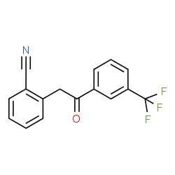ChemSpider 2D Image | 2-{2-Oxo-2-[3-(trifluoromethyl)phenyl]ethyl}benzonitrile | C16H10F3NO